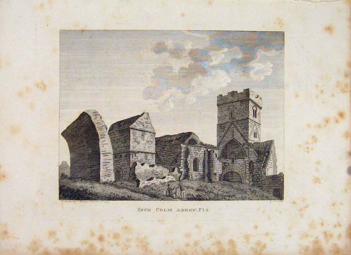 Original Old Antique Print Isle Aemonia Fine Art C1797 Inch Colm 18th Century