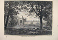 Original Old Antique Print Kings College Backs Fine Art England 1878 Victorian