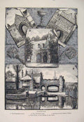 Original Old Antique Print Erpingham Gate Ethelbert Bishops Palace Norwich