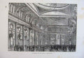 Original Old Antique Print Interior Royal Exchange Fine Art England