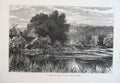 Original Old Antique Print St Martha Lower Postford Pond C1878 19th