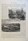 Original Old Antique Print Drgheda Quays Fine Art C1878 Docks 19th