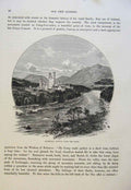 Original Old Antique Print Balmoral Castle Road England C1878 19th
