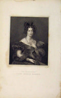 Original Old Antique Print Lady Sophia Sidney Portrait Editorial