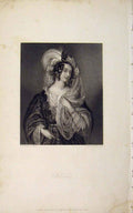 Original Old Antique Print Rebecca L Sharpe Portrait Editorial Art