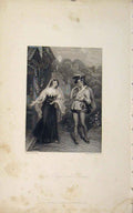 Original Old Antique Print Anne Page Slender Merry Wives Windsor Play Editorial
