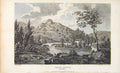 Original Old Antique Print Newby Bridge Lancashire England C1807 Art 19th