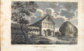 Original Old Antique Print C1807 Priory Church St Leonards Stamford 19th Century