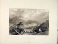 Original Old Antique Print Loch Ackray Perthshire Scotland Art