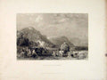 Original Old Antique Print Scotland Inverary Castle Farming Hay Bail