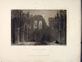 Original Old Antique Print Scotland Holyrood Chapel Edinburgh Art