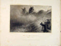 Original Old Antique Print Fall Schaffhausen Fischetz Switzerland