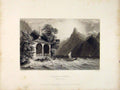 Original Old Antique Print Tells Chapel Lake Uri Switzerland Art