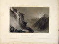 Original Old Antique Print Approach Dormeilleuse Hantes Alpes Switzerland