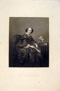 Original Old Antique Print Mrs Stirling Editorial Emiment People Portrait
