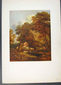 Original Old Antique Print Market Cart Thomas Gainsborough Famous Painting