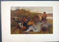 Original Old Antique Print Cagrants Famous Painting By Fredrick Walker C1913