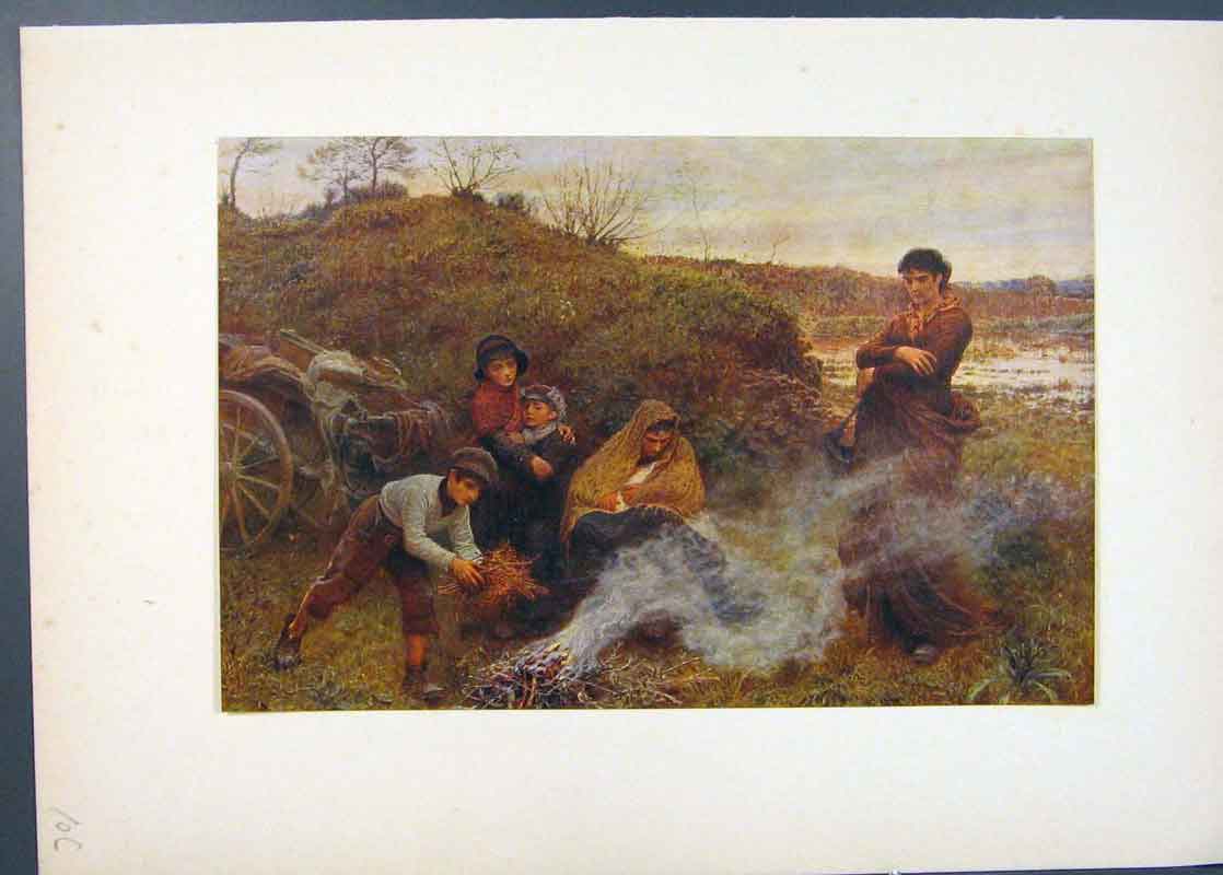 Original Old Antique Print Cagrants Famous Painting By Fredrick Walker C1913
