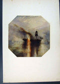 Old Antique Print Peace Burial At Sea Dir David Wilkie Painted By Turner