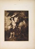 Original Old Antique Print CharlesAnthonie Van Dyck Sepia Style Fine Art 18th