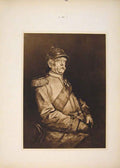 Original Old Antique Print Portrait Princebismarck Lenbach Sepia Style