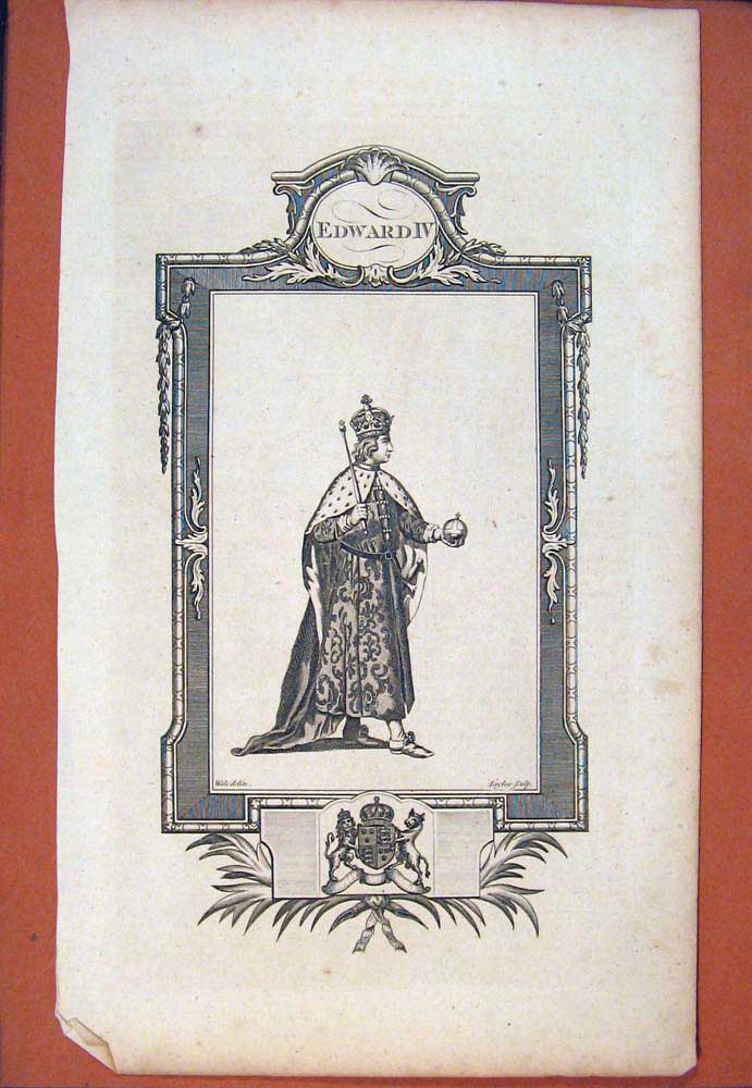 Original Old Antique Print Edward King 5Th Portrait Fine Art C1890