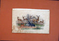 Original Old Antique Print Koodoo Laddax Antelope Buck Hand Colored