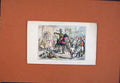 Original Old Antique Print William England John Leech Hand Colored