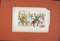 Old Antique Print Invasion Hand Colored Fine Art John Leech C1870 Drawing 19th