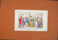 Original Old Antique Print C1854 Handley Crofs Fancy Ball Leech Colored 19th