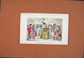 Original Old Antique Print C1870 John Leech Madame Normanville Square Drawing