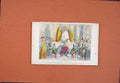 Original Old Antique Print John Leech Coronation Henry Fourth Hand Colored Art