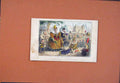 Original Old Antique Print Queen Elizabethjohn Leech Drawing Hand Colored 19th