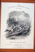 Original Old Antique Print Military Steeple Chase Horse Riding C1890 Victorian