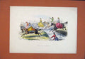 Original Old Antique Print Rather East Steeple Cjase Color Fine Art