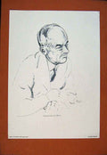 Original Old Vintage Print Tchekoslovakia Dr Benes C1935 Portrait 20th Century