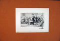 Original Old Antique Print Men Drawing Room Sitting Table Diner 1850 Victorian