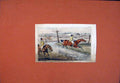 Original Old Antique Print C1837 Horse Rider Chase Hunting Color Art Fine 19th