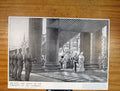 Original Old Antique Print King Queen ThreshCathedal Fine Art