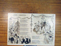 Original Old Antique Print Every Christmas Party Gathering Editorial Art