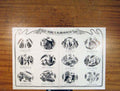 Original Old Vintage Print Fords Almanack 1939 Sketching Art 20th Century
