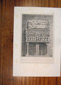 Original Old Antique Print C1858 Sculpture Verone Italy Fine Art 19th