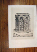 Original Old Antique Print C1858 Margelle Puits Venise Italy Sculpture Victorian