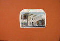 Original Old Antique Print School Blind City Street Scene Hand Colored Art 19th