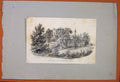Original Old Antique Print Garden Front Haughs House Fine Art C1883 Victorian