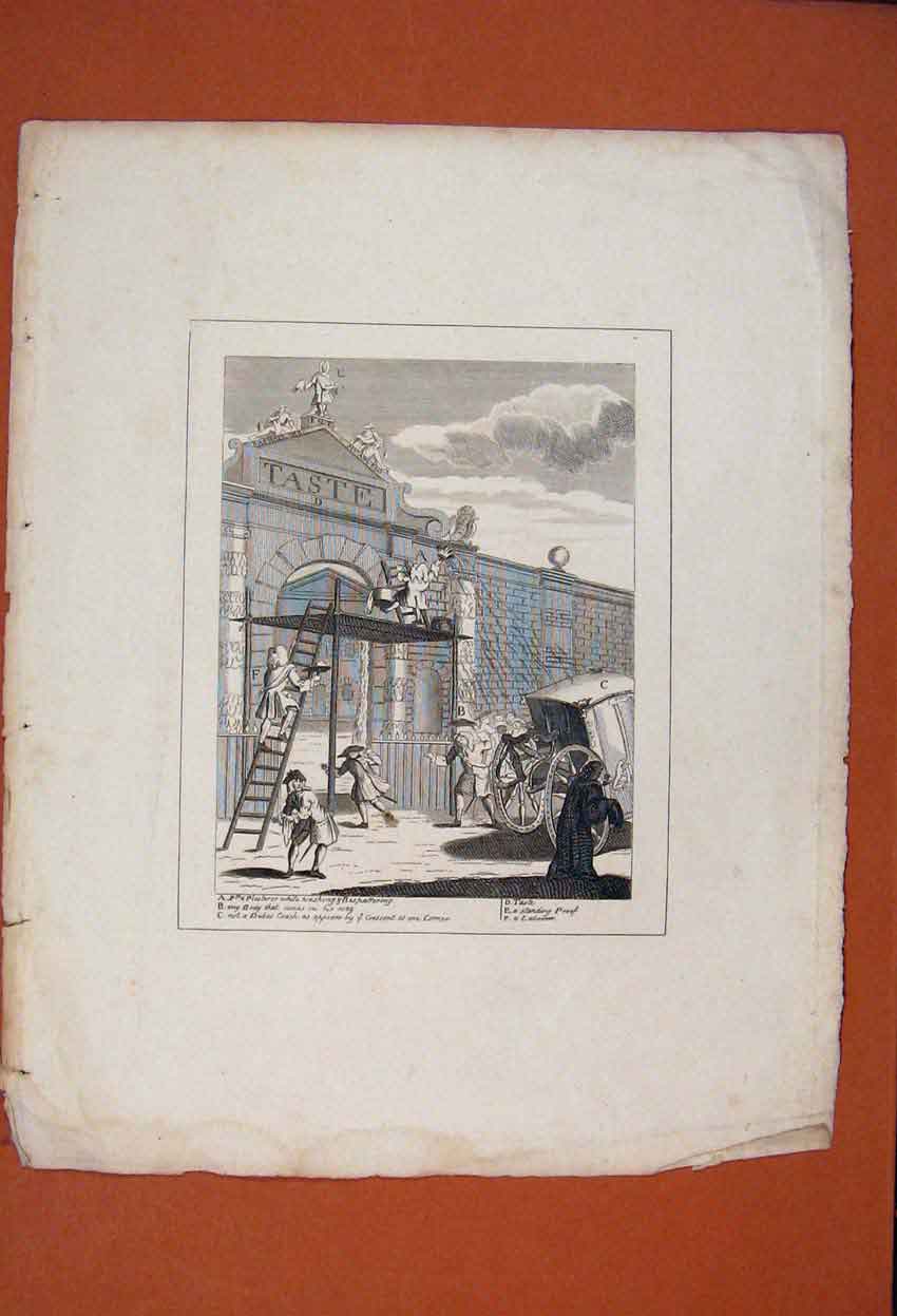 Original Old Antique Print Taste ProLabourer Dukes Coach Fine Art