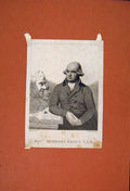 Original Old Antique Print Rev Herbert Croft Llb Portrait Fine Art