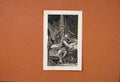 Original Old Antique Print Play Scene Theatre Fear Scared Man Solider