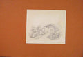 Original Old Antique Print Church Sketch Drawing Fine Art Chapple