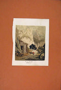 Old Antique Print Aunt Lacy Horse Mountain Painting Color Fine Art Antiqu